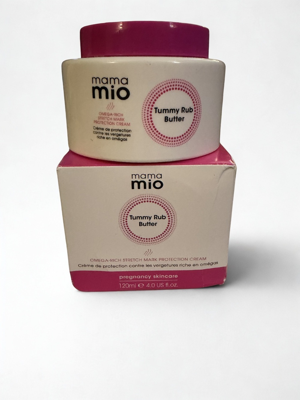 mama mio Tummy Rub Butter - White & Pink